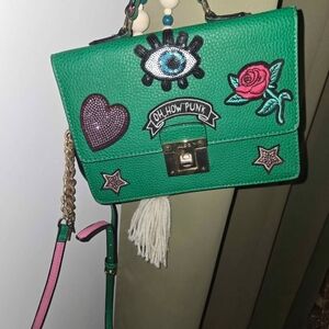 Aldo Green Crossbody Bag with Embellishments